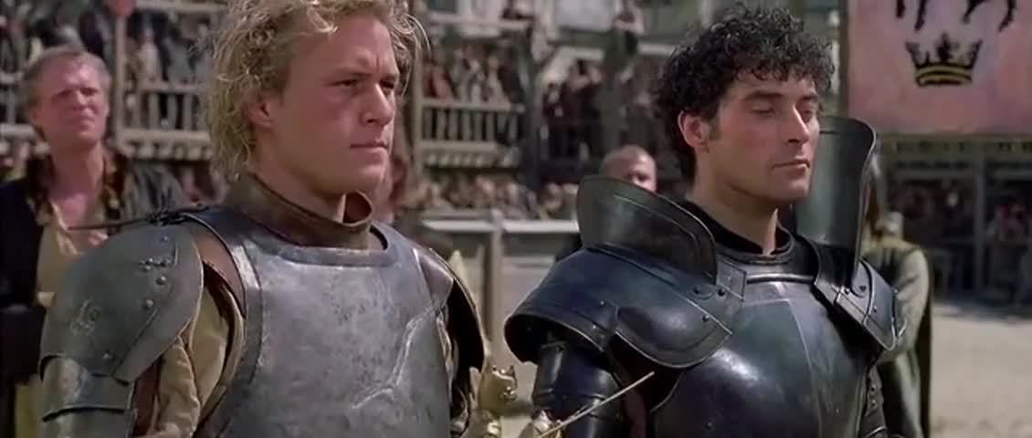 Heath Ledger and Rufus Sewell in a Knights Tale